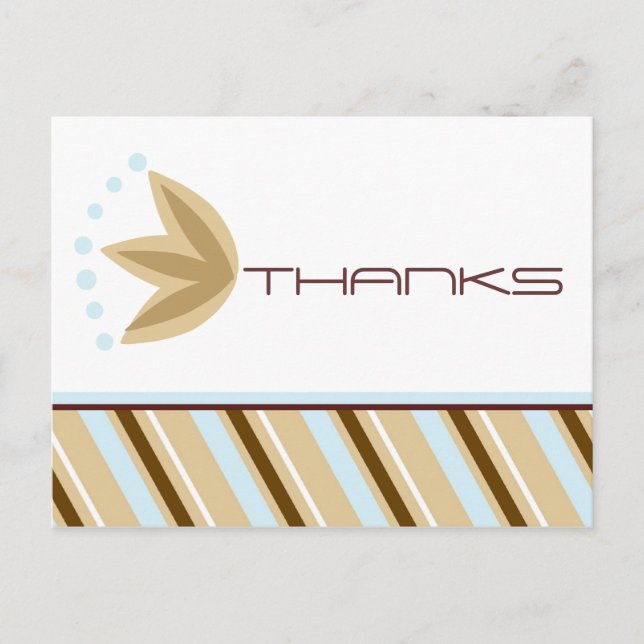 Modern Thank You Notes Postcard (Front)