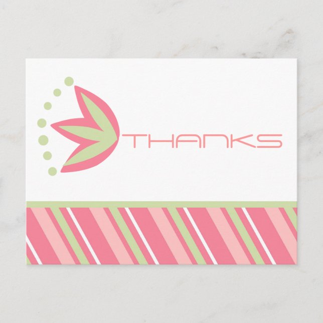Modern Thank You Notes Postcard (Front)