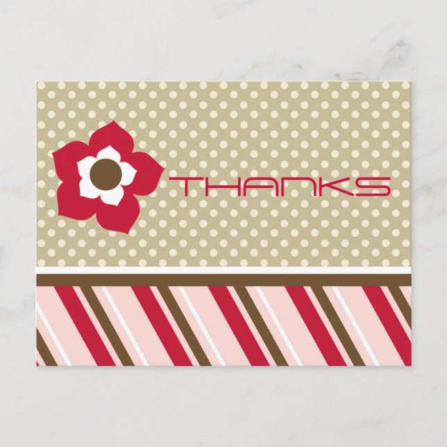 Modern Thank You Notes Postcard (Front)