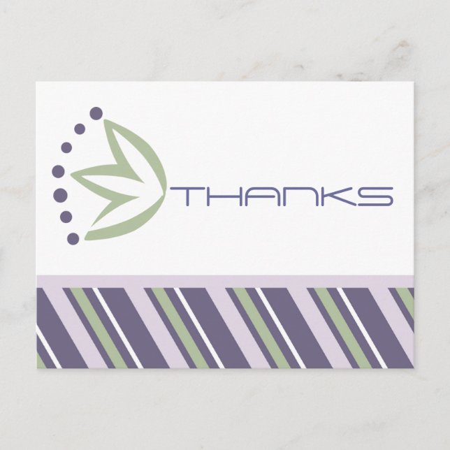 Modern Thank You Notes Postcard (Front)
