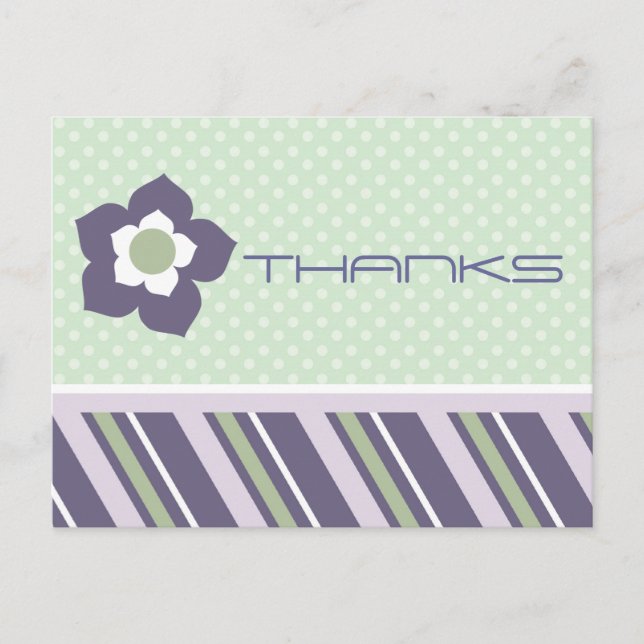 Modern Thank You Notes Postcard (Front)