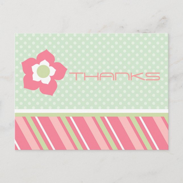 Modern Thank You Notes Postcard (Front)