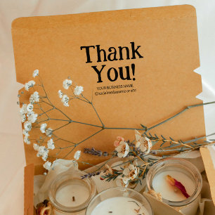 Modern Thank You, Packaging Business  Rubber Stamp