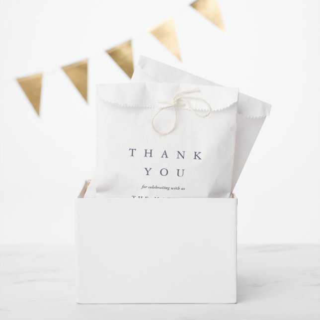 Modern Thank You Purple Wedding Favour Bags (Party)