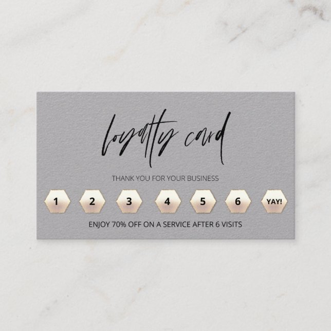 *~* Modern Thank You QR LOGO Rewards  Loyalty Card (Front)