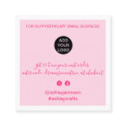 Modern thank you script order minimal retro pink