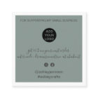 Modern thank you script order minimal sage green