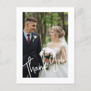 Modern Thank You Wedding Photo  Postcard