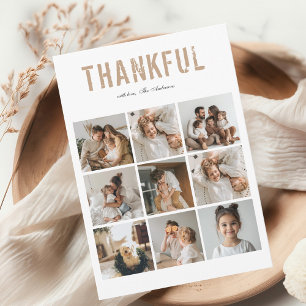 Modern Thankful Thanksgiving Photo Collage 