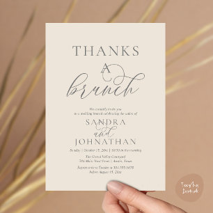 Modern Thanks a Brunch Wedding Weekend Celebration Invitation