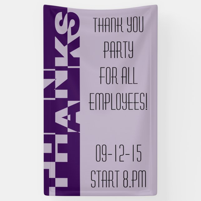 Modern THANKS Banner + your backgr. & ideas (Vertical)