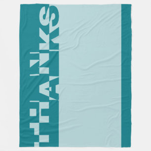 Modern THANKS Banner + your backgr. & ideas Fleece Blanket