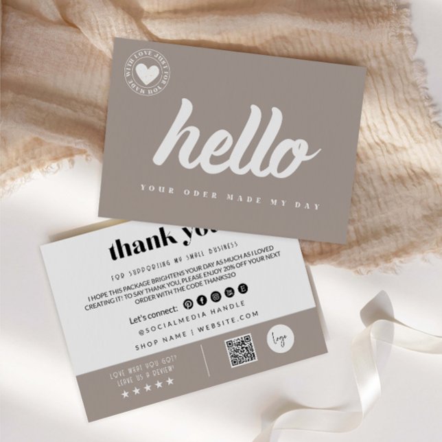 Modern Thanks For Your Purchase Card (Creator Uploaded)