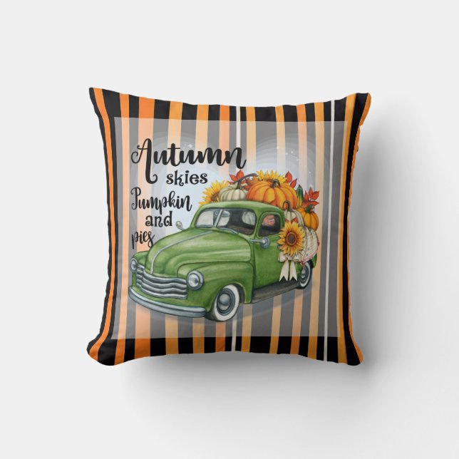 Modern Thanksgiving Beautiful Autumn Collection Cushion (Front)