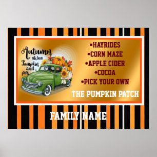 Modern Thanksgiving Beautiful Autumn Collection Poster