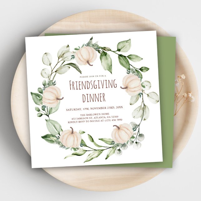Modern Thanksgiving Dinner Friendsgiving Feast Invitation (Modern Thanksgiving Dinner Friendsgiving Feast Invitation)