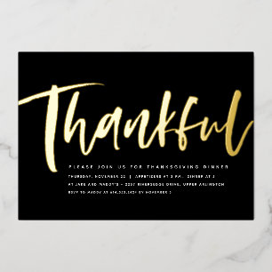 Modern Thanksgiving dinner stylish black and white