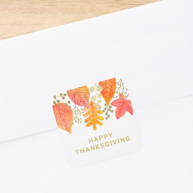 Modern Thanksgiving  Square Sticker (Creator Uploaded)