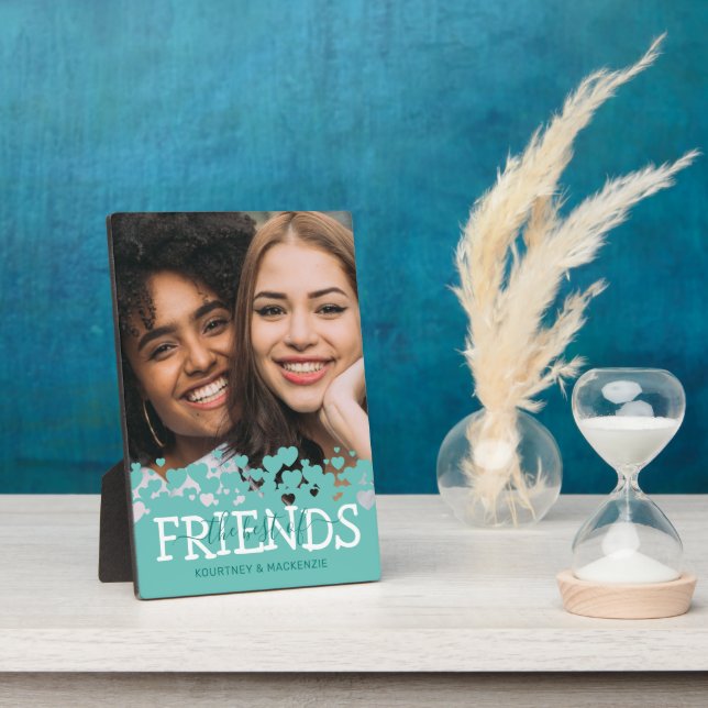 Modern The Best of Friends Photo Plaque (Side)