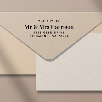 Modern The Future Mr Mrs Return Address Self-inking Stamp