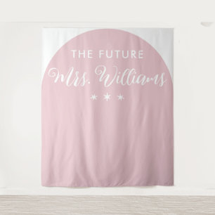 Modern The Future Mrs Bridal Shower Pink Arch Tapestry