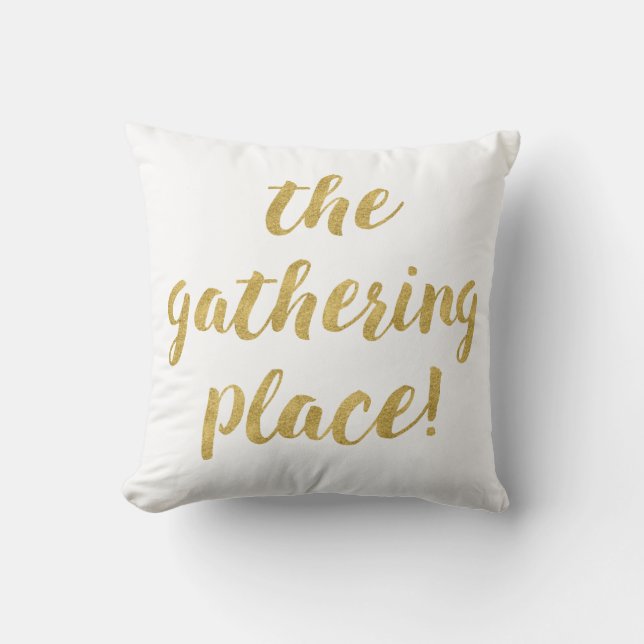 Modern The Gathering Place Decorative Throw Cushion (Front)