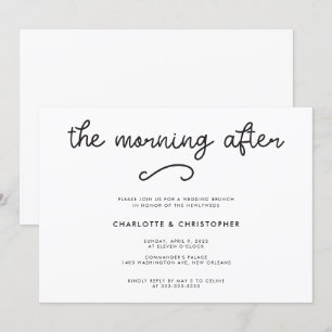 Modern The Morning After Post Wedding Brunch Invitation
