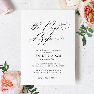 Modern The Night Before Rehearsal Dinner Invitation