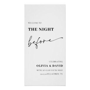 Modern The Night Before Rehearsal Dinner Poster