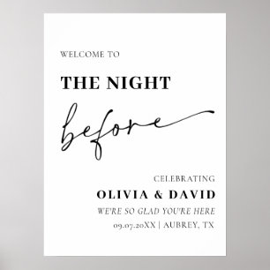 Modern The Night Before Rehearsal Dinner Poster
