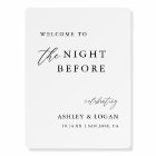 Modern The Night Before Rehearsal Dinner Welcome