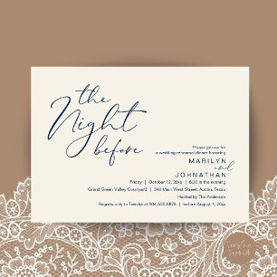 Modern The Night Before Wedding Rehearsal Dinner Invitation