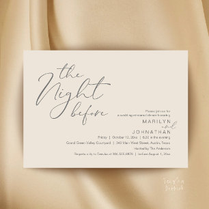 Modern The Night Before Wedding Rehearsal Dinner Invitation