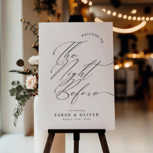 Modern The Night Before Wedding Rehearsal Dinner Poster