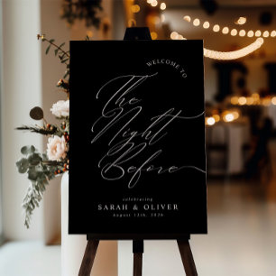 Modern The Night Before Wedding Rehearsal Dinner Poster