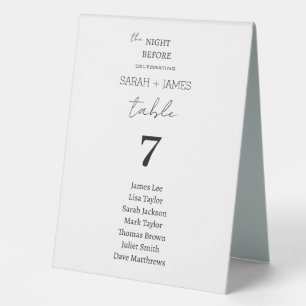 Modern the Night Before Wedding Seating Chart