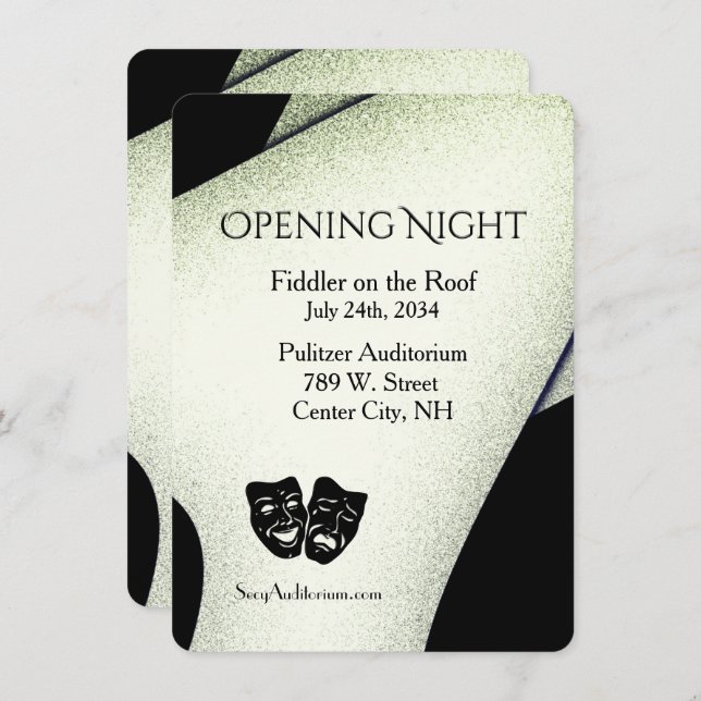 Modern Theatre Invitation (Front/Back)