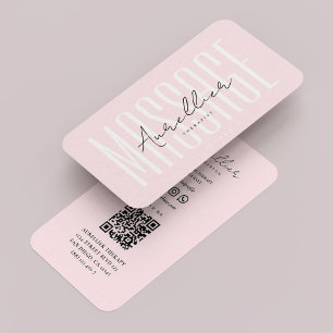 Modern Therapist Physiotherapist Pastel Pink Business Card