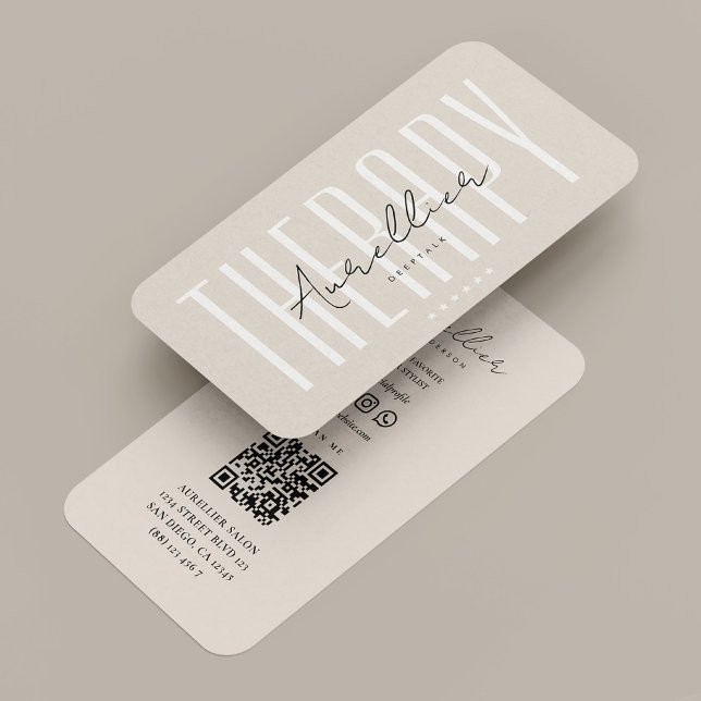 Modern Therapist Psychotherapy Sand Psychologist Business Card (Modern Therapist Psychotherapy Sand Psychologist Business Card
)