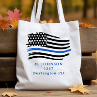 Modern Thin Blue Line Flag Police Officer Budget