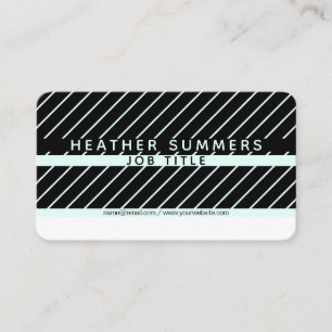 Modern Thin Striped Minimalistic Business Card