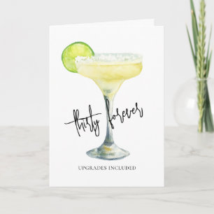 Modern Thirty Forever Funny Birthday Card