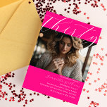 Modern Thirty Pink Photo 30th birthday invitation<br><div class="desc">Elegant and modern photo customisable 30th birthday card</div>
