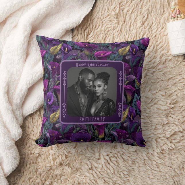 Modern Thoughtful 15Th Anniversary Throw Pillow  (Blanket)