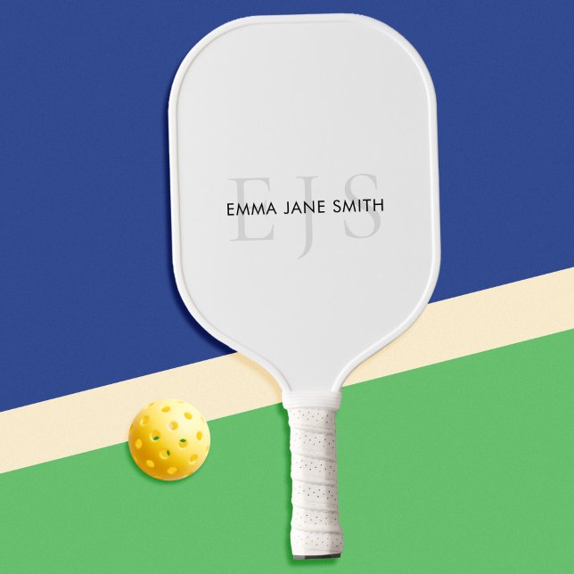 Modern Three Letter Intial Monogram Pickleball Paddle (Creator Uploaded)