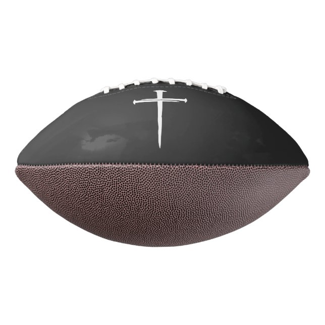 Modern Three Nails White Cross American Football (Rotated 270)
