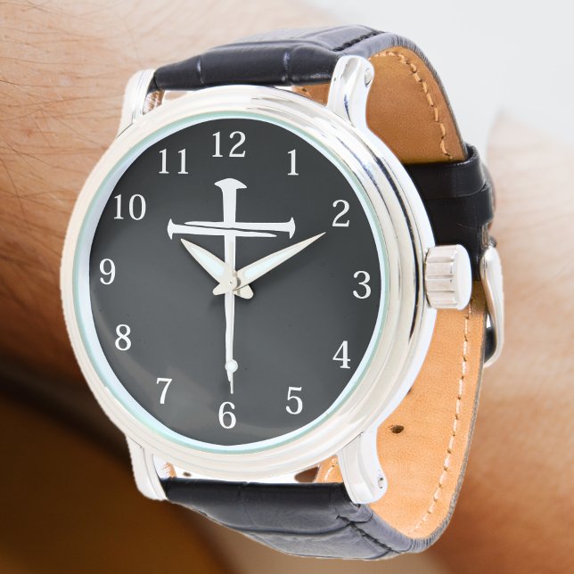 Modern Three Nails White Cross Watch (Modern Three Nails White Cross Watch)