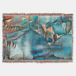 Modern Throw Blanket with Abstract Pattern