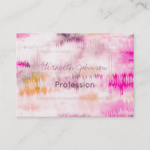 Modern Tie Dye Abstract Pink Business Card