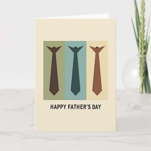 Modern Tie Graphic Father Card (Front)